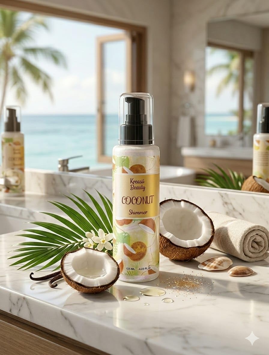 Body Lotion Fragrance Mist Glitter (Coconut) 140 ml