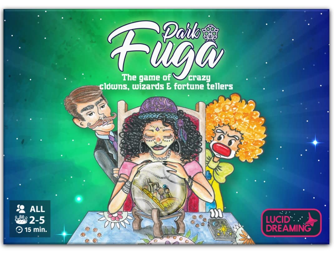 Lucid Dreaming Adult's, Kid's Park Fuga Reveal Destiny, Build Traps & Run From Clowns Card Game (2-5 Players)