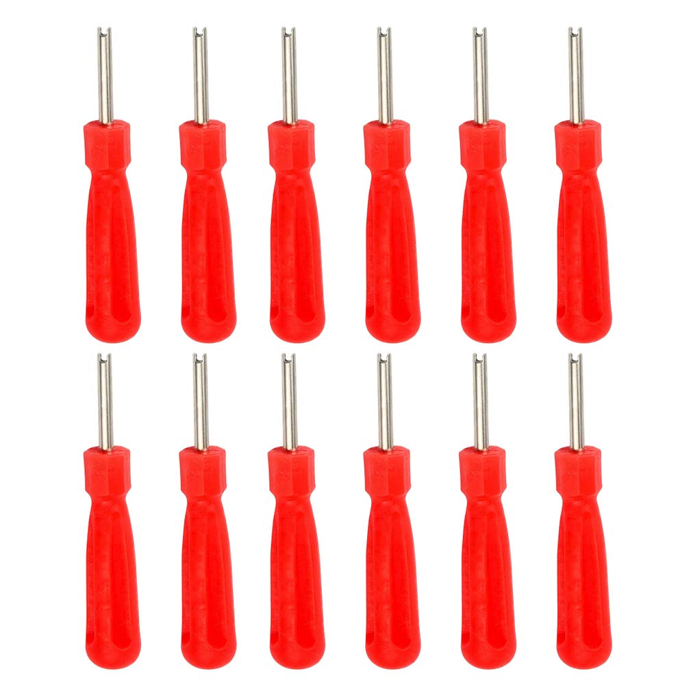iplusmile Screwdriver Kit - Valve Repair Tool Screwdriver Set Plastic Handle Car Valve Core Removal Single Head Tire Repair Tools for Bike Electrocar (12pcs)