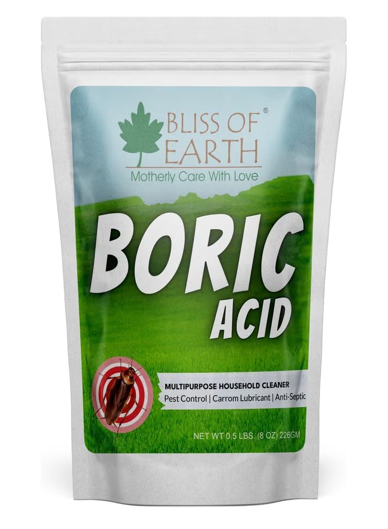 Bliss of Earth Boric Acid Powder 226g, Multi-Purpose Fine Powder for Cleaning, Pest Control & Household Use, High Purity Boric