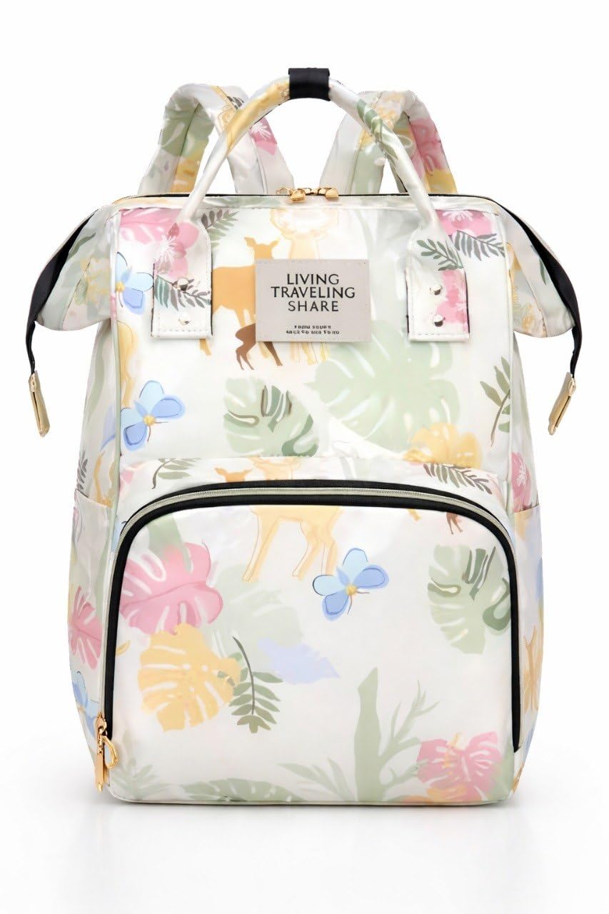 Mommy Backpack for Baby Essentials, Colorful Circles Pattern, Aluminum Foil Insulation Lining, Large Capacity with Organizer Pockets