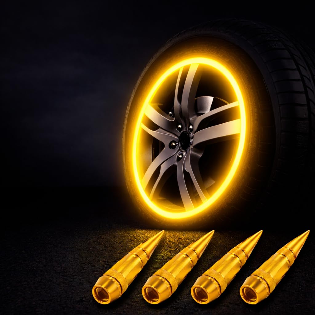 Spiked Aluminum Valve Stem Caps especially for Volkswagen Atlas Cross Sport SEL...
