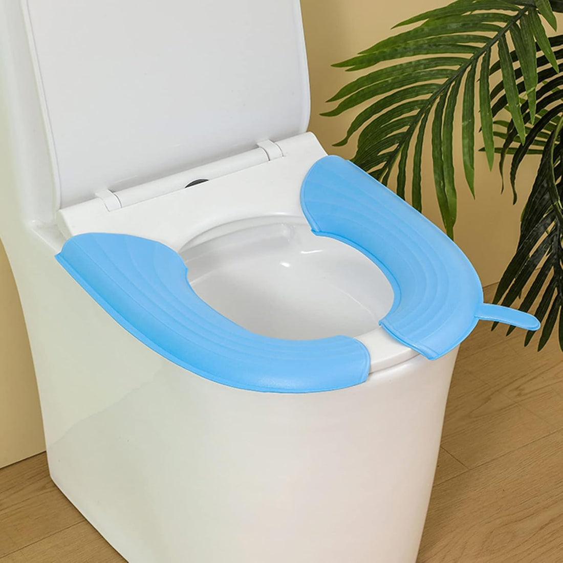 Eco-Friendly Soft Cotton Toilet Seat Cover Waterproof Reusable Non-Slip Bathroom Cushion Protector for Home Travel Comfort Hygiene