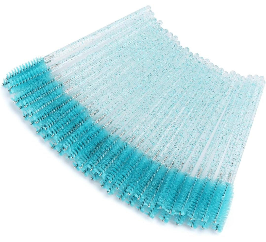 50 Pcs Makeup Brush Sticks (Turquoise)
