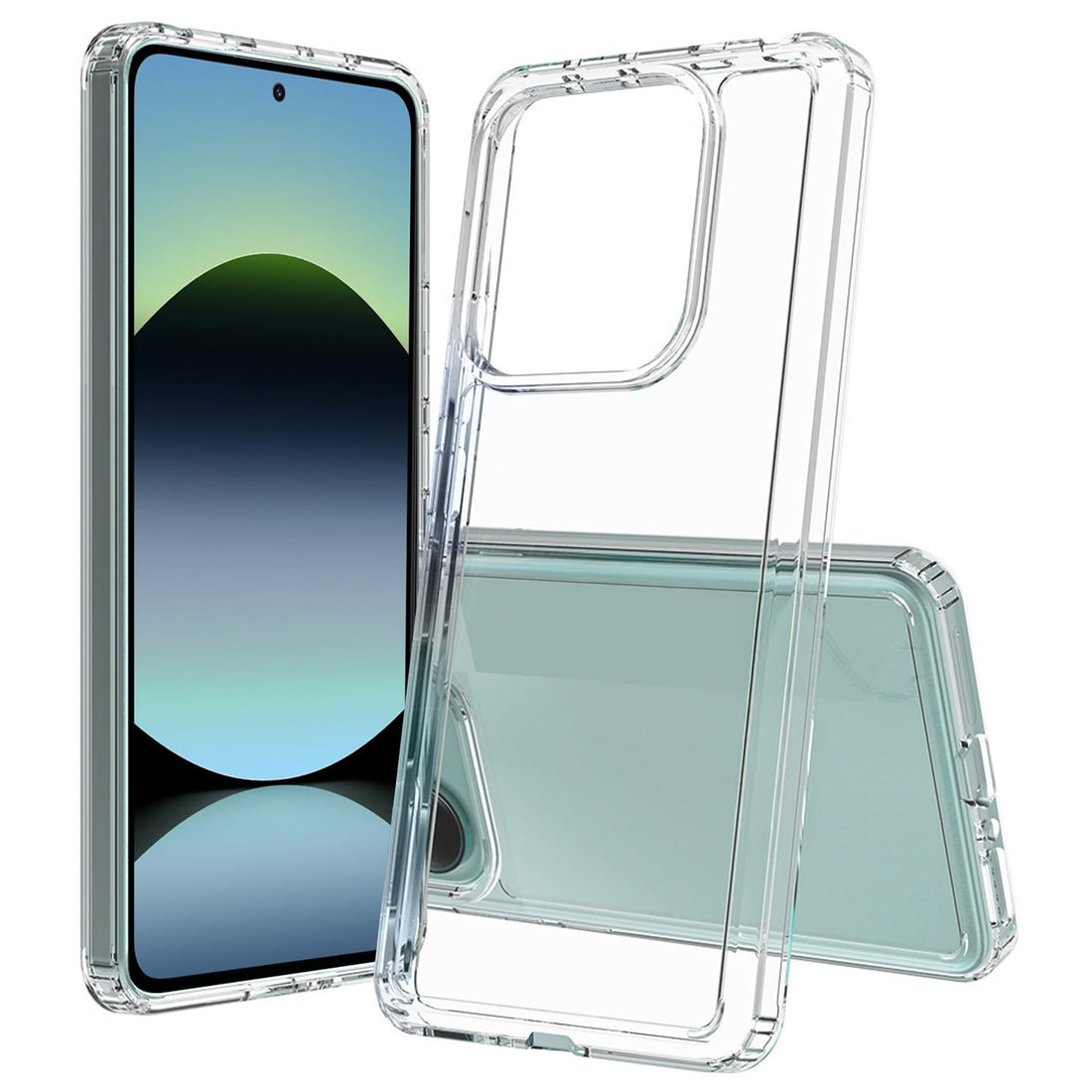 T Tersely Hybrid Clear Crystal Case Compatible with Xiaomi Redmi Note 14 - TPU + Polycarbonate Technology, Anti-Yellowing, Protective Case, Shockproof Bumper Cover