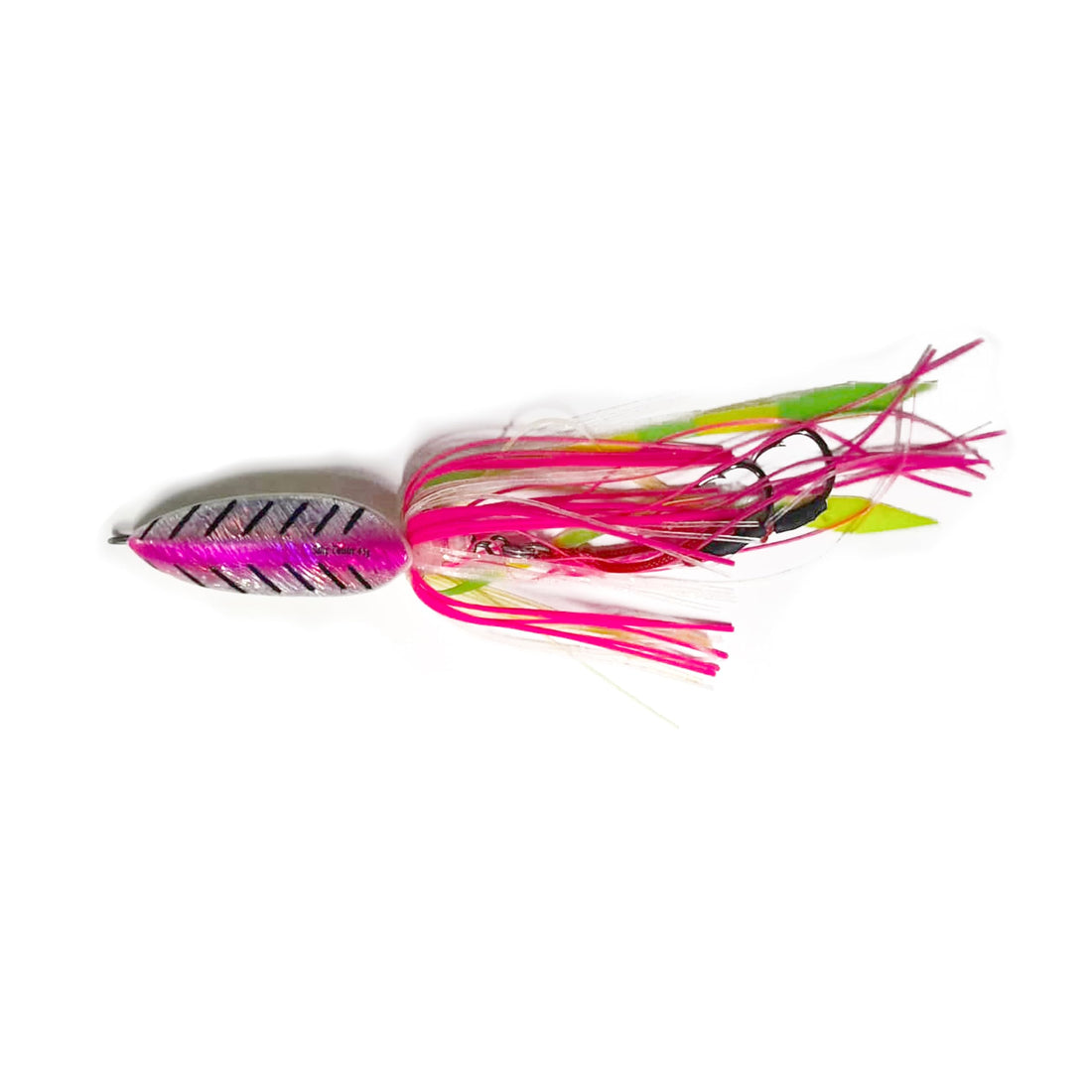 Technic Salty Twister Inchiku Jig, 45g, Glow in the Dark, Metal Vertical Fishing Lure with Octopus Skirt and Twin Assist Hooks