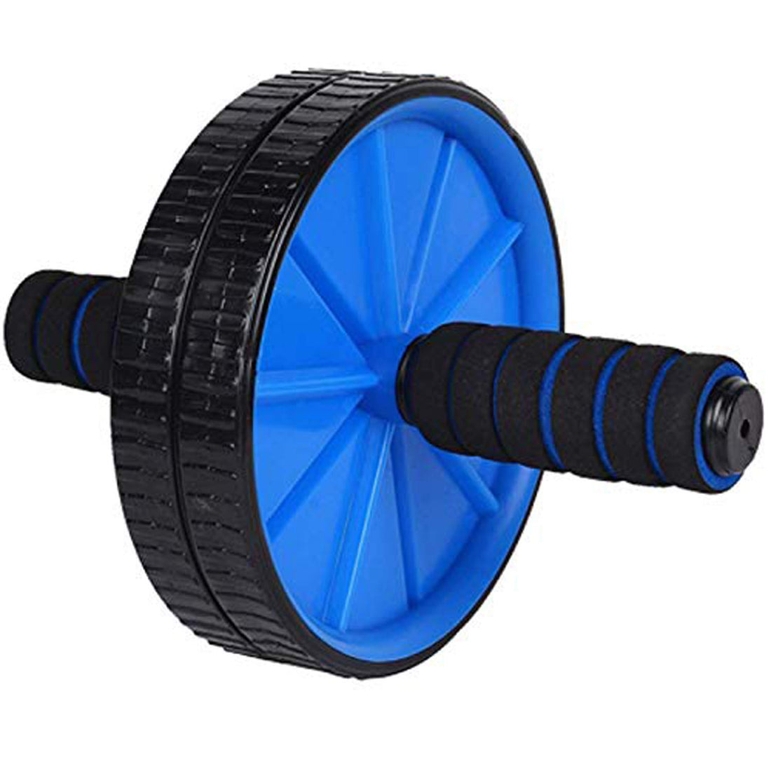 Double Wheel Ab Roller with Mat for Men/Women (Blue)