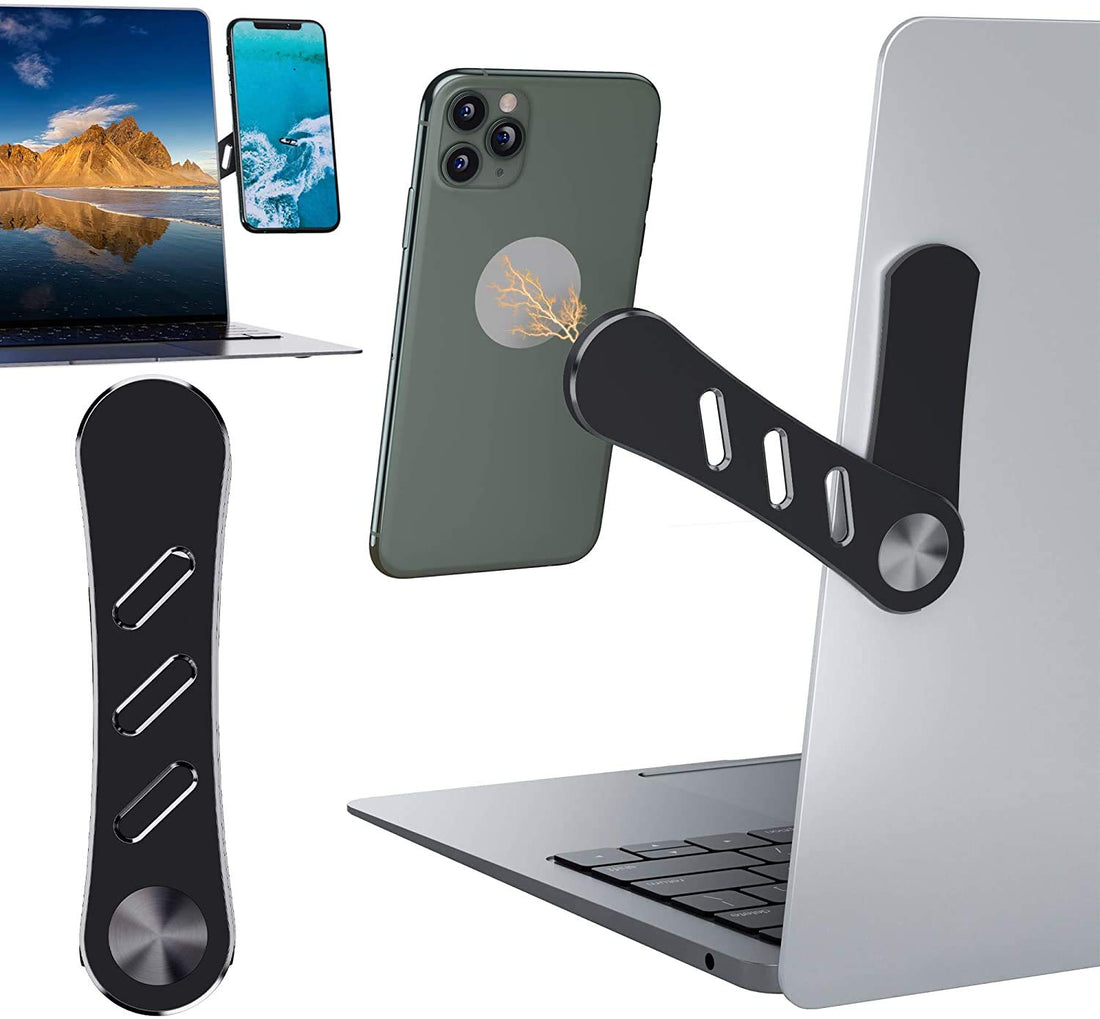 DK177 Adjustable Laptop Stand, Laptop Phone Holder, Laptop Side Mount Clip, Computer Monitor Expansion Bracket, Slim Portable Foldable Smartphone Stand. Improve Office Efficiency.