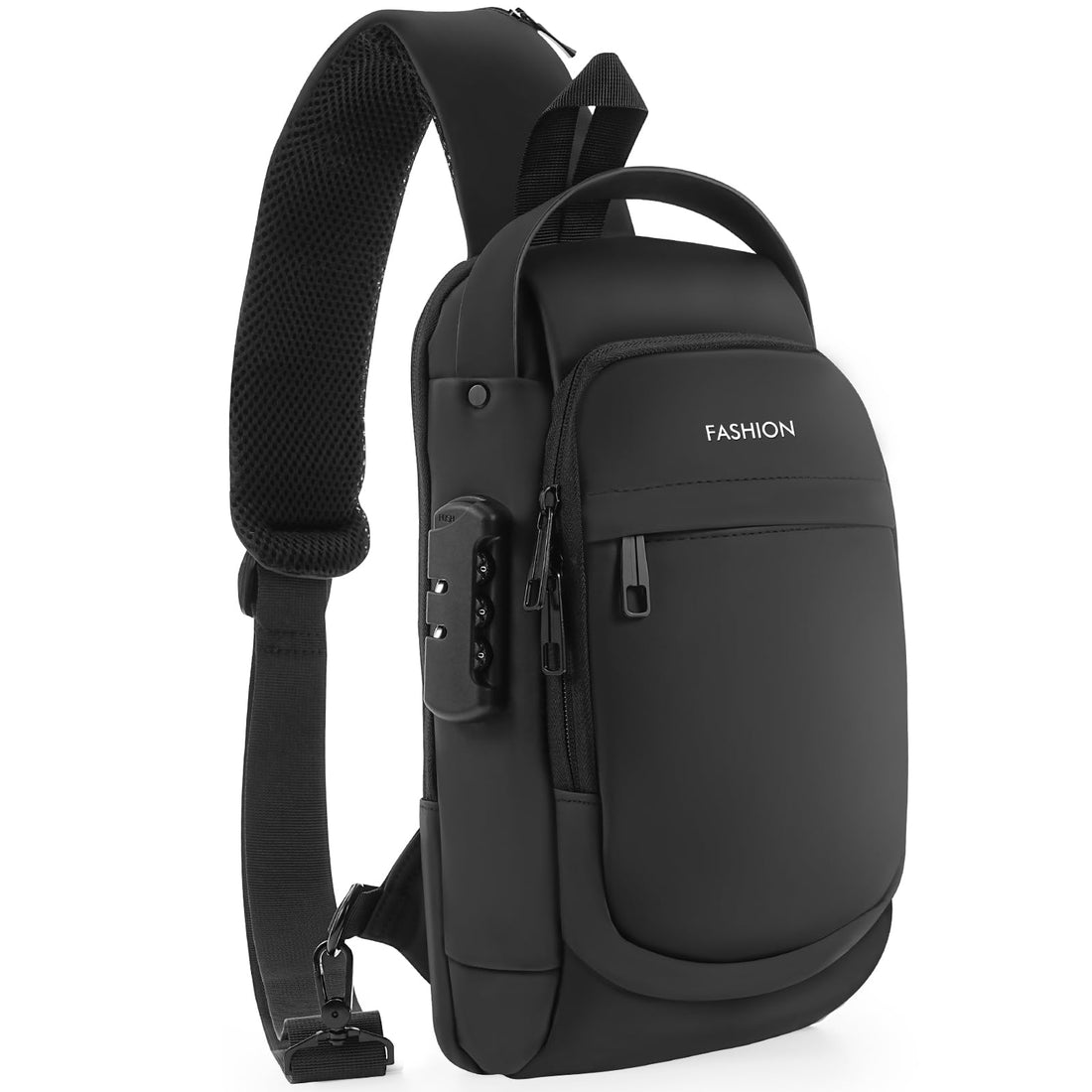Augot Anti Theft Sling Bag for Men - Waterproof Crossbody Chest Bag with USB Charger Port for Travel, Hiking, Cycling