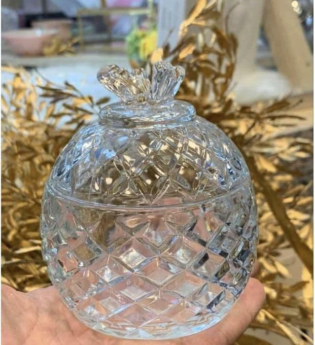 Folora Butterfly Shaped Glass Sugar Boonniere Elegant Dates Candy Nuts