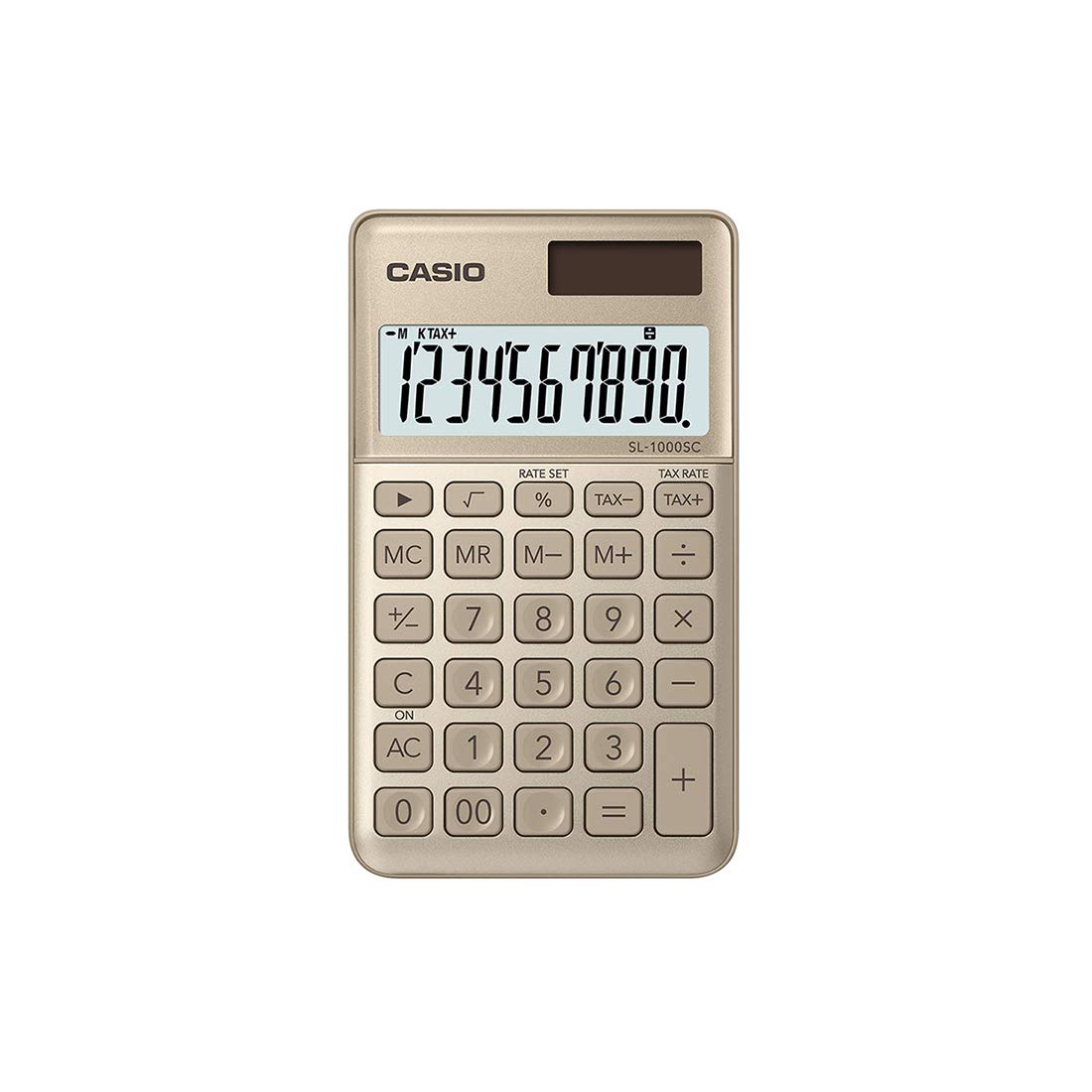 Casio CA77 SL-1000SC-GD-N-DP Portable Digital Calculator - Gold White