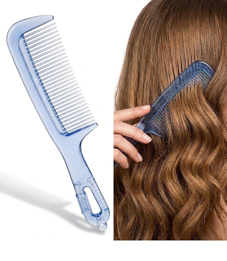 Wide Tooth Comb and Large Hair Detangling Comb, Durable Hair Brush for Best Styling and Professional Hair Care, Suitable for Curly Hair, Long Hair, Wet Hair in all Types, clear plastic