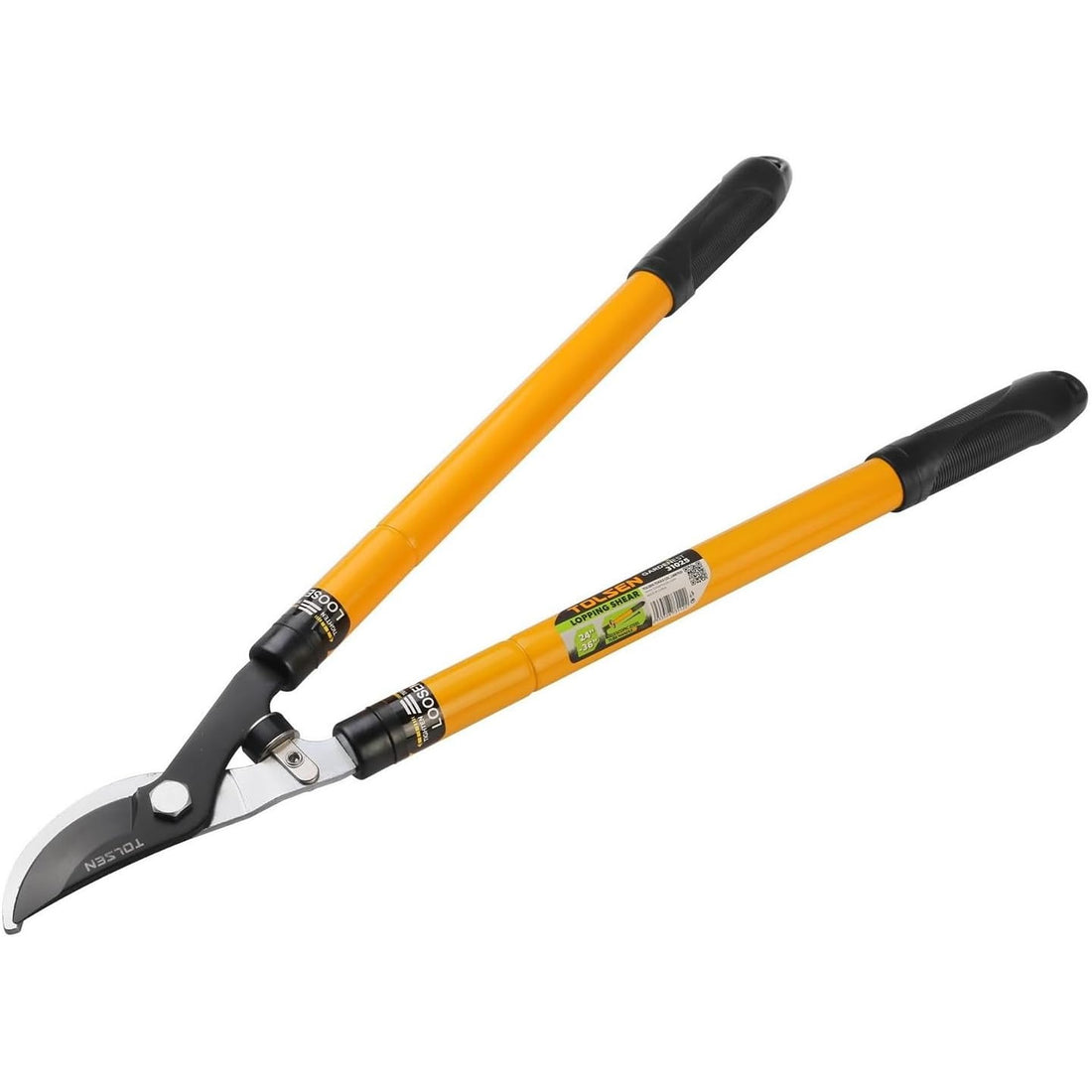 TOLSEN Bypass Loppers and Pruners, Telescoping Tree Pruner, Anvil Lopper, Ratchet Extendable Handle from 26-36 Inches, Heavy Duty Branch Cutters, Pruning Shears, Tree Clippers, Ratchet Anvil Lopper