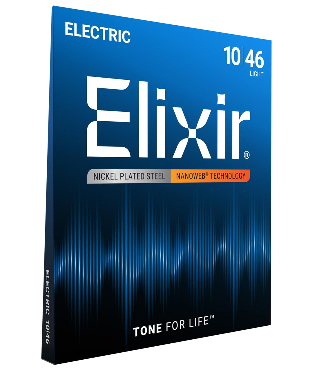 Elixir Strings Electric Guitar Strings w NANOWEB Coating, Light (.010-.046)