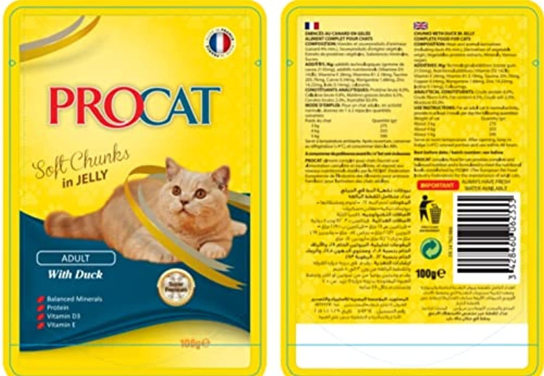 PROCAT Pro Cat Envelope Duck Flavor with Jelly 100 gm