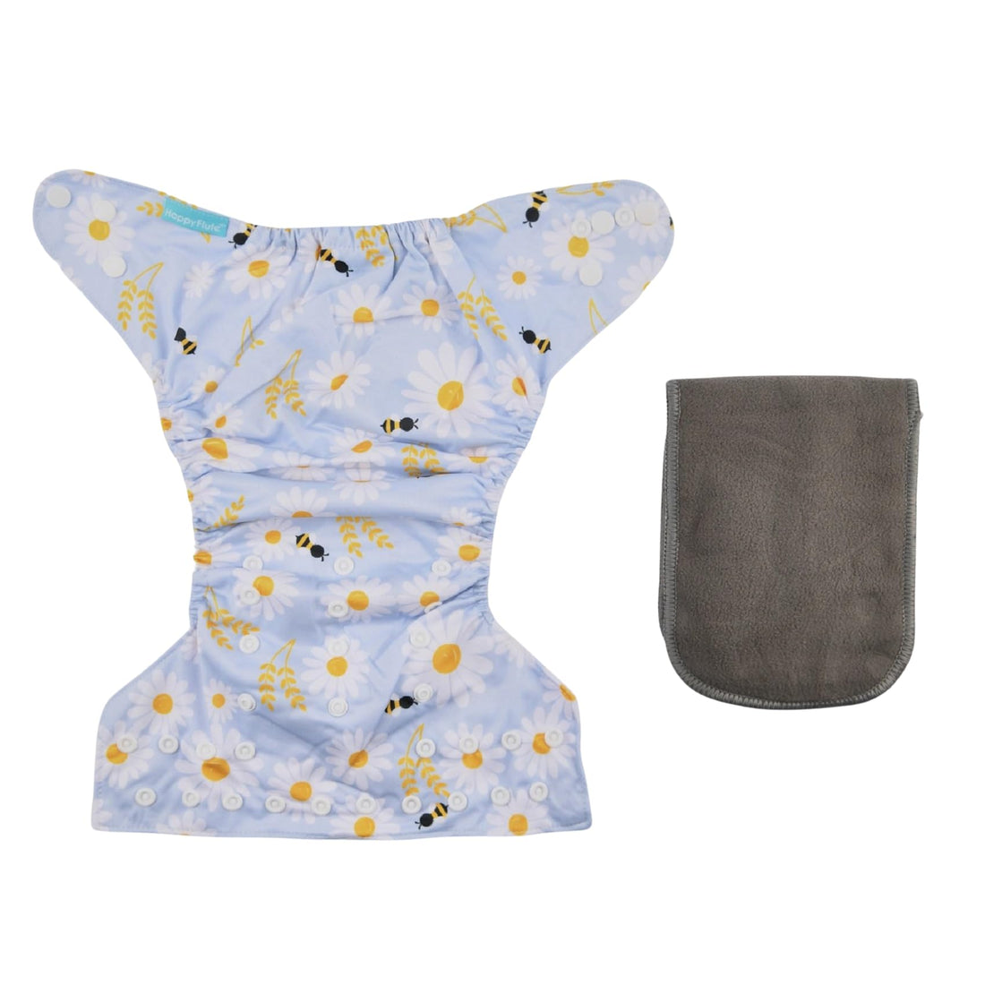 Mix&Max Baby Washable Diapers Printed Flowers For Unisex-Multicolor