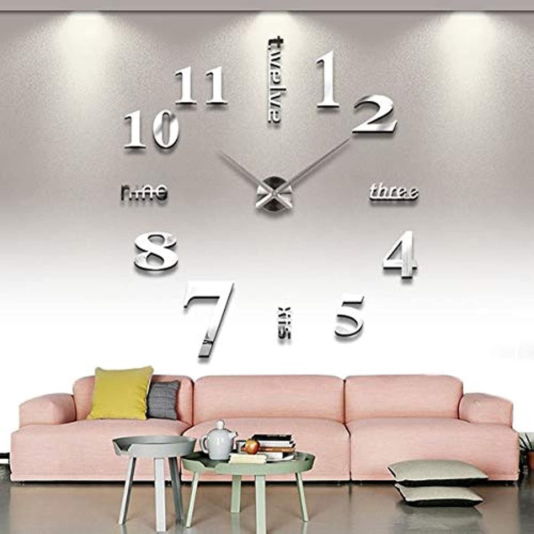 Large Diy Quartz 3D Wall Clock Acrylic For Home/Office