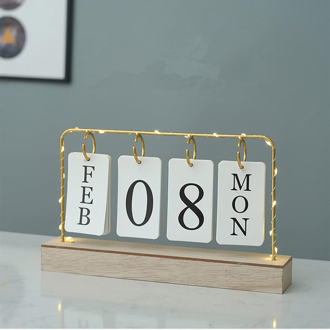 Flip Wooden Perpetual Calendar Metal Desk Calendar For Daily Office Home Decor Monthly Weekly Year Planner Standing Kitchen Desk Decor Calendar From FLAMINGO