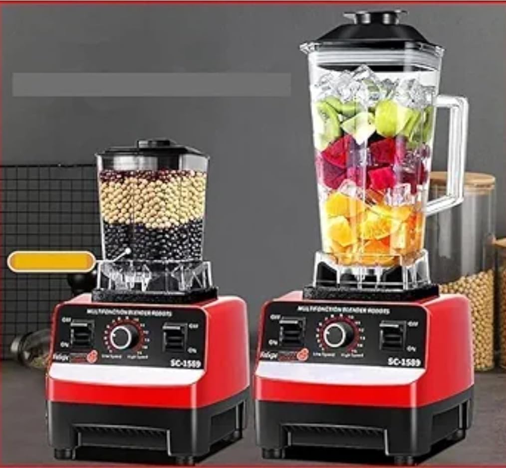 خلاط بلندر قوي 7500 وات - 15 سرعة – يُكسر الثلج بسهولة، مناسب للعصائر، السموذي، والصلصات – تصميم أنيق، حاوية زجاجية شفافة، آمن وسهل التنظيف