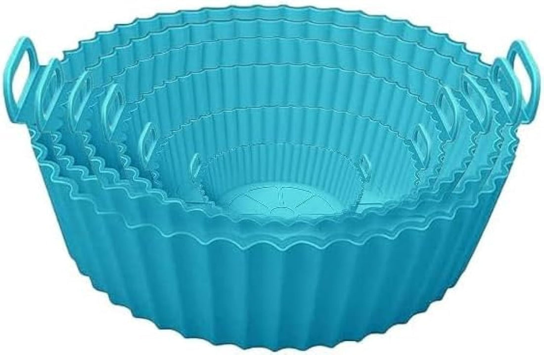 Air fryer silicone, 6 Pieces reusable air fryer silicone liners heat resistant non-stick air fryer basket for air fryer oven accessories
