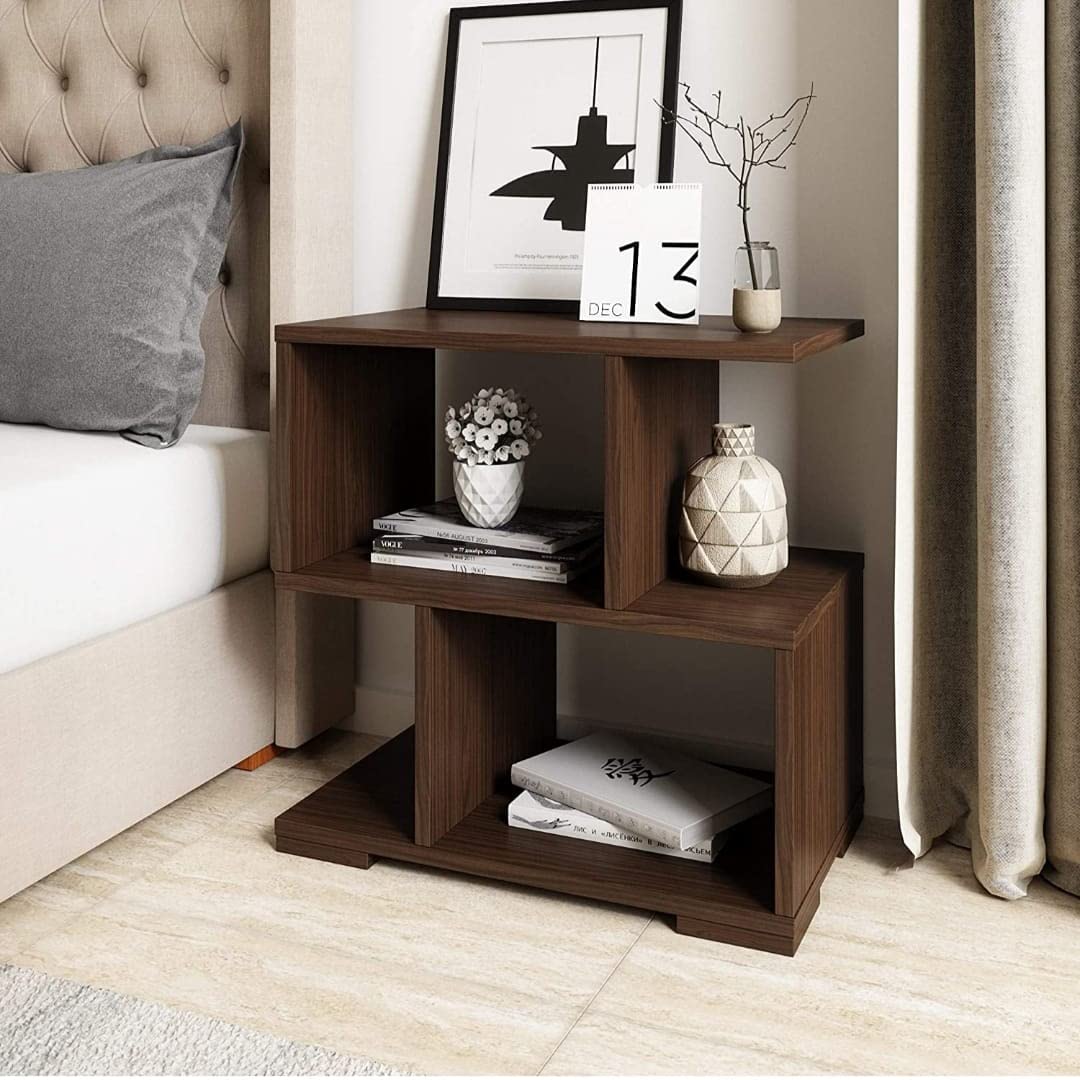 FireBees Modern Wooden Home Decor Table,Bedside Table,nightstand,Multipurpose Table,Wooden Bedside Table for Bed Room | Side Table for Living Room| End Table,nightstand