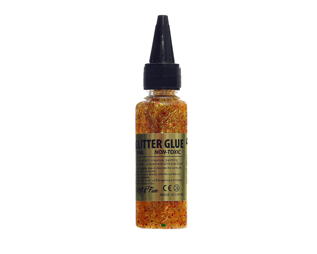 Elmaayergy A69_ HT-5012 G-1 G-13 Glitter Glue 50ML, Premium Materials Ensure Durability And Professional Finish - Golden