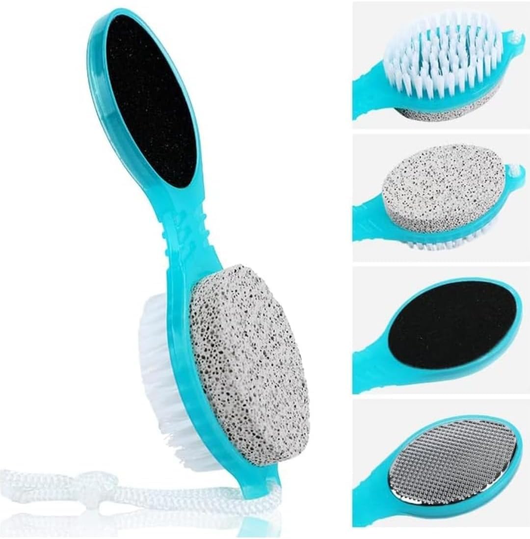 4 in 1 Multi-functional Foot Scrubber - Callus Remover Pedicure Tool Care (Multicolour)