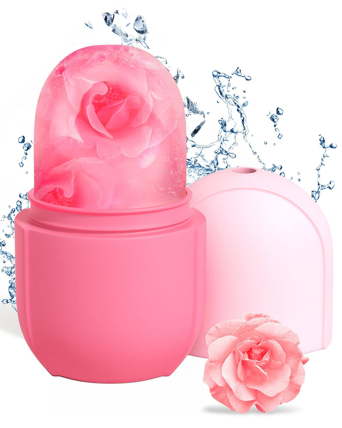 Ice Face Roller, Ice Roller for Face & Eye, Beauty Facial Ice Rollers Ice Holder Mold Face Puffiness Relief Massage Skin Care Tools for Brighten Lubricate Shrink Pores Remove Fine Lines