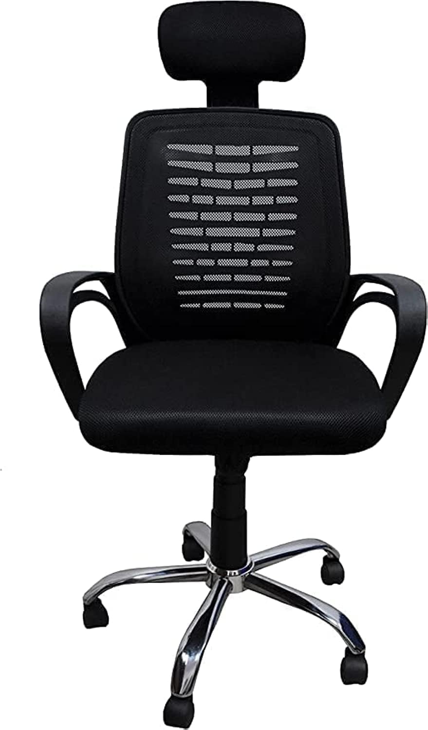 Home Office chair desk chair, Mesh Chair with Headrest (With Headrest, Black)