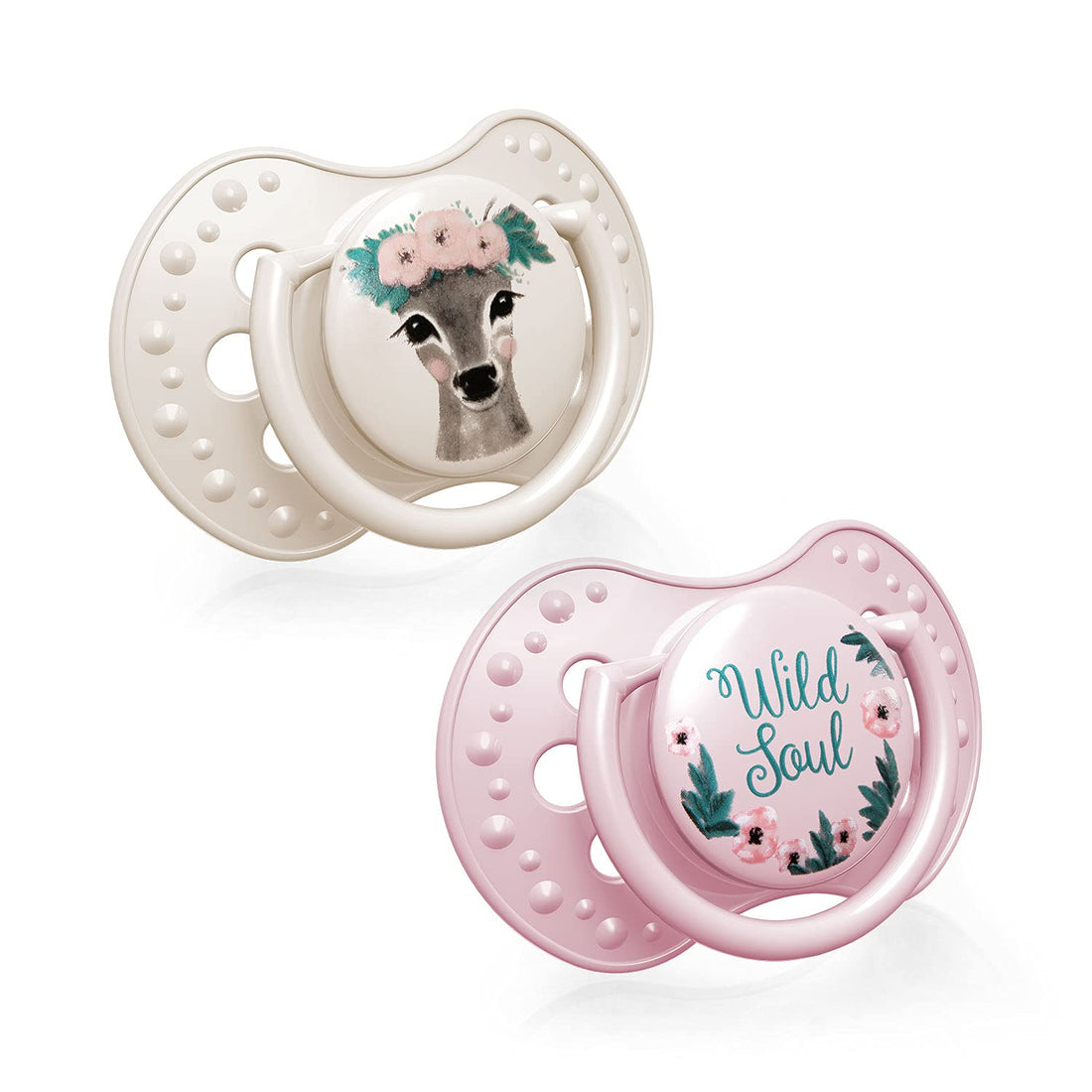 LOVI Silicone Dynamic Soother 0-3m 2 pcs Wild Soul girl