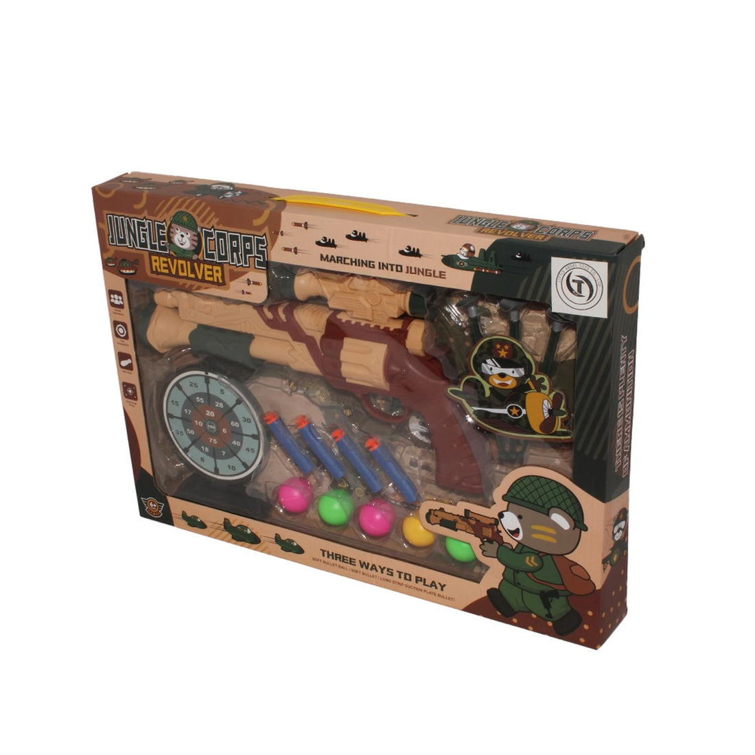 Jungle Corps Revolver Gun with Targets & Foam Balls