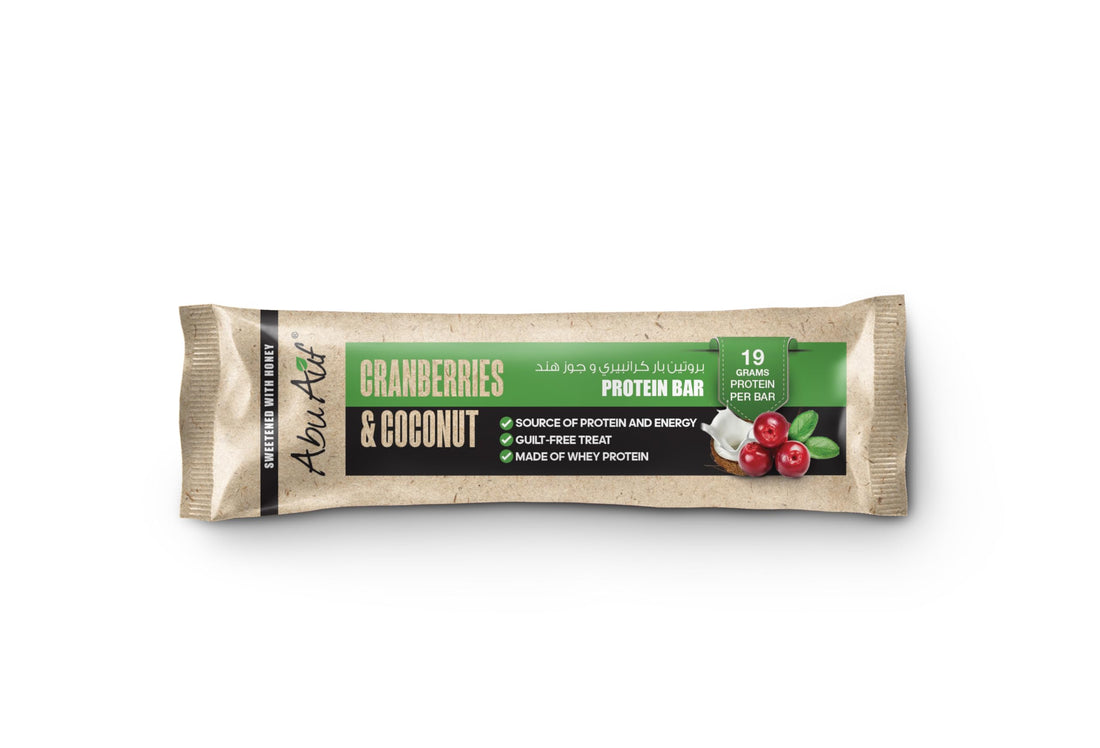 Abu Auf Cranberries and Coconut Protein Bar, 70 gm