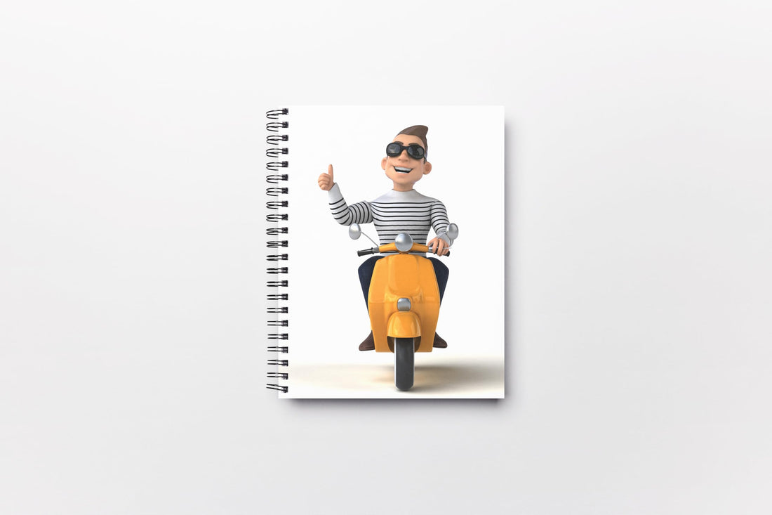 Taccuino Spiral Bound A5 Notebooks - Ruled Pages, 80 Sheets - TNMB050A
