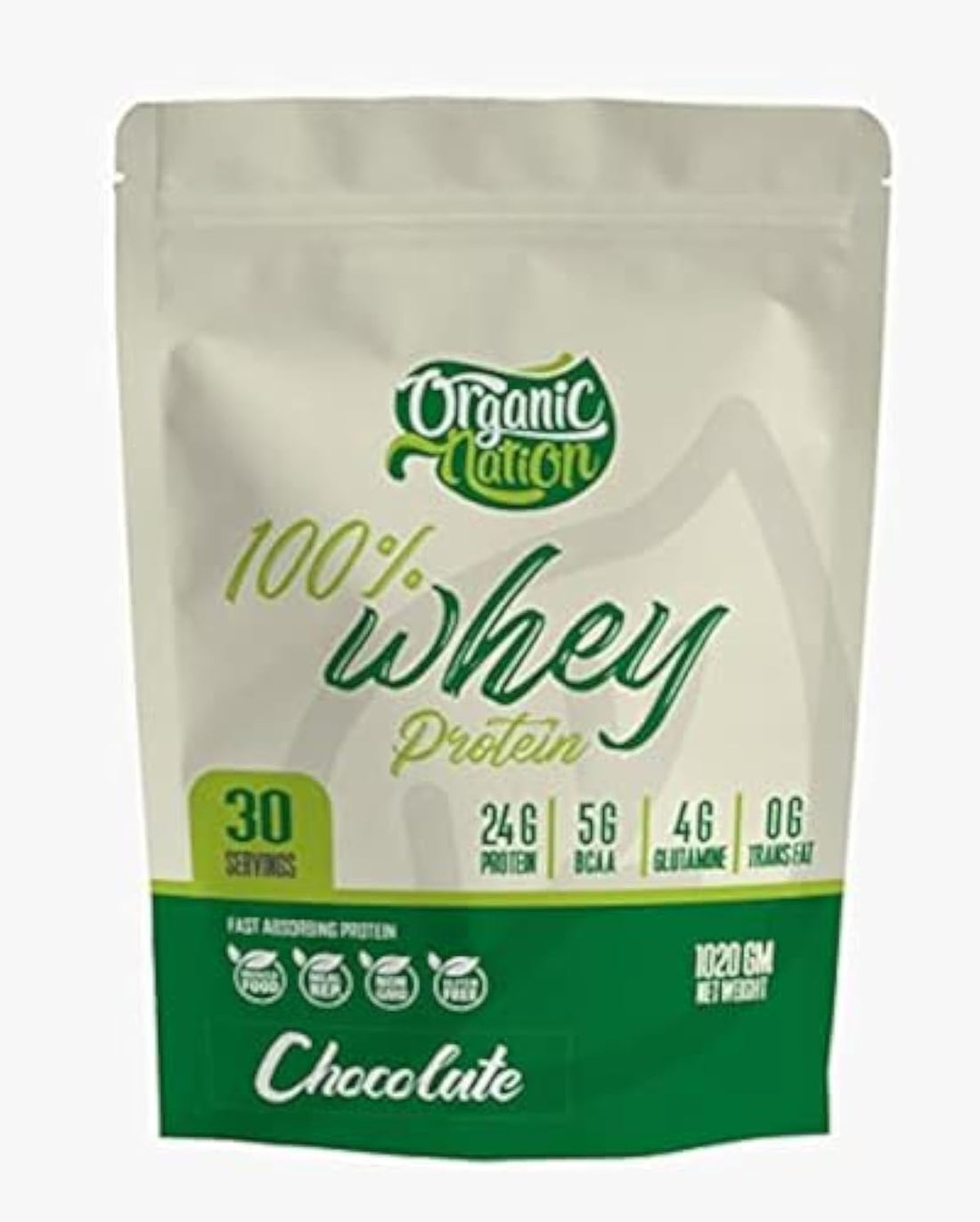 Organic Nation | Whey protein | Helps with muscle building | No fat Gaining | Meal Replacement | Endless Power | Ideal for Athletes | Diet Friendly | 1020g | 24g Protein | Chocolate
