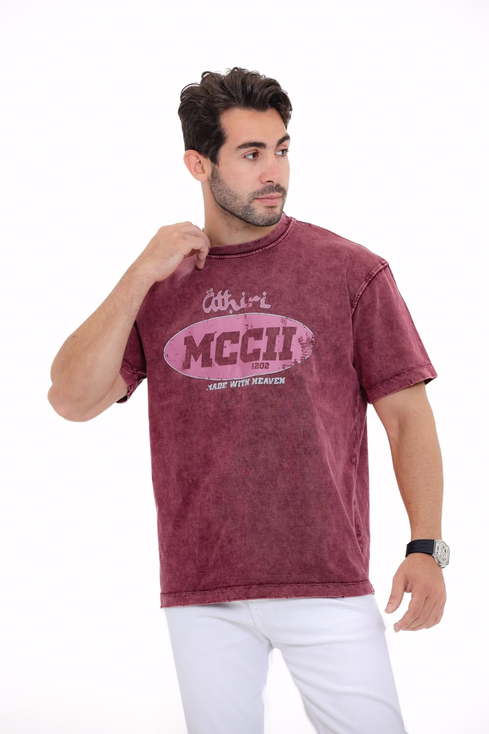 Chest Printed Cotton T-Shirt