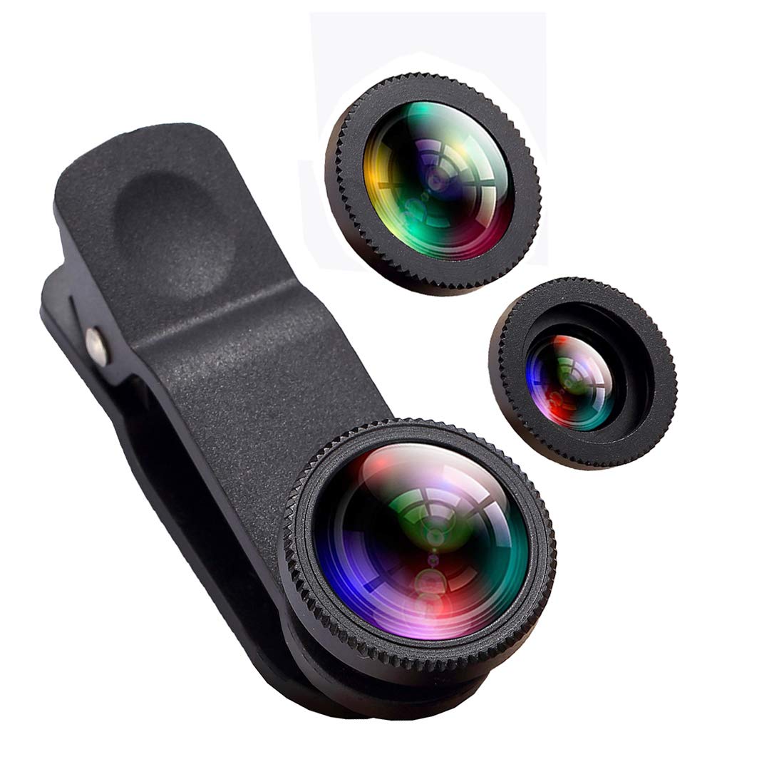 Phone Camera Lens,OANDE 3 in 1 Phone Lens 180° Fisheye Lens,10X Macro Lens, 0.65X Wide Angle Lens,Cell Phone Lens HD Camera Lens Kits Compatible with iPhone 8/7/6s Plus/6s/5s and Smart Cellphone