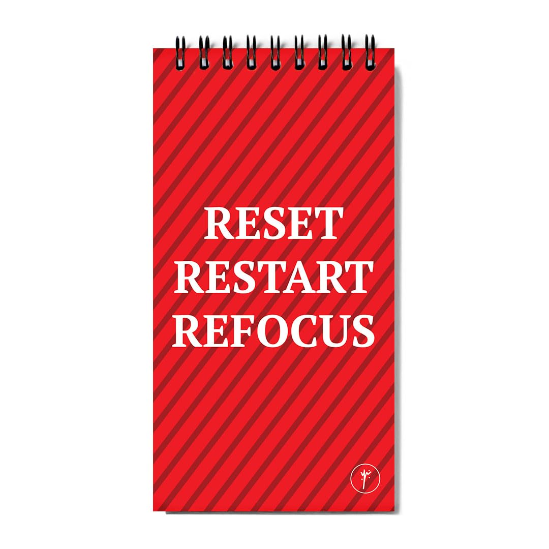 YM Sketch Notebook Daily To Do List - Size (8.5x16cm) | Reset restart| Minimalist Planner for Work, Life & Productivity | 80 Sheet | Undated Productivity Checklist | Egyptian Design