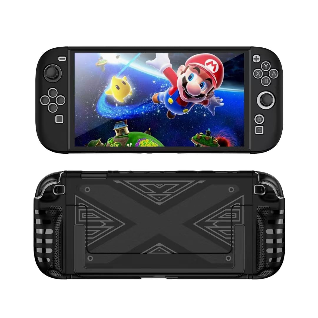 Silicone Case for Nintendo Switch 2 2025 Anti-Slip, Scratch-Resistant Bumper Protective Case - black