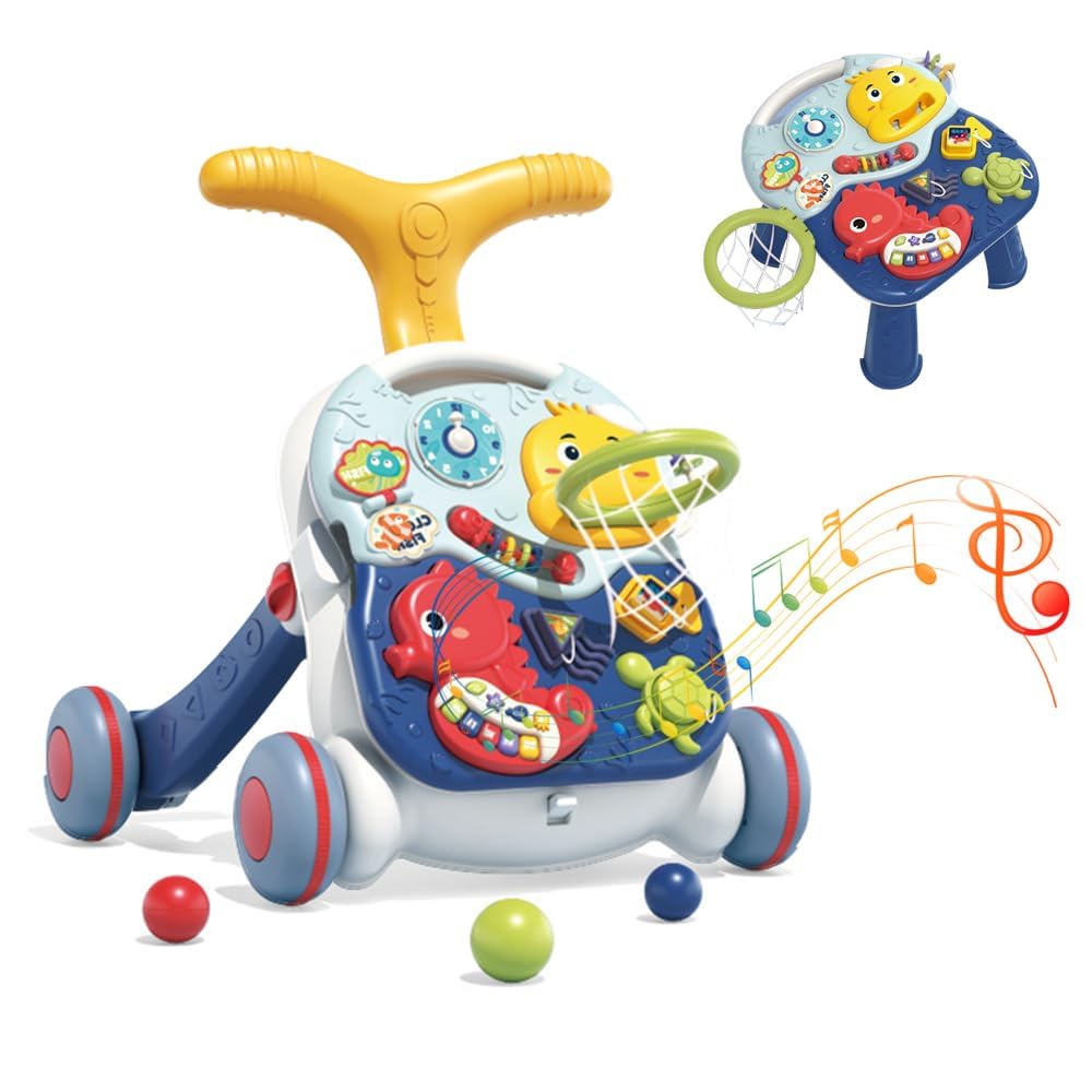 Baby Walker Sit-to-Stand Learning Walker (Red)
