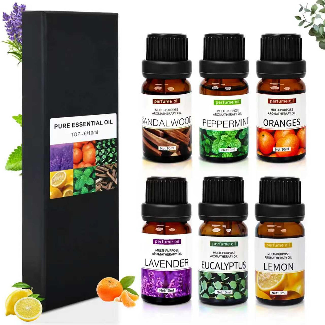 SKY-TOUCH 6pcs x 10 mL Essential Oils Set