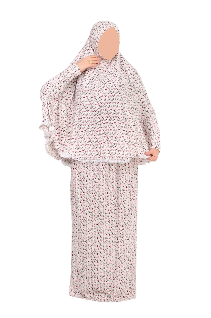 Isdal Prayer .Khimar and Skirt for Women .One Size High Quality Soft Cotton
