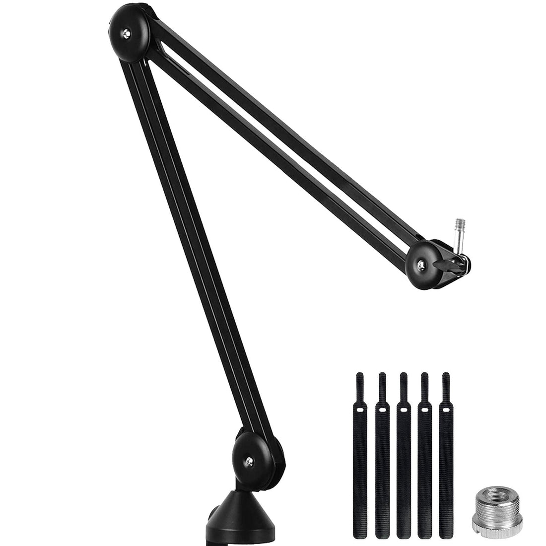 Mic Arm 2nd Generation Arm Enhanced Boom Microphone with Desk Clamp Anti-Shake Microphone Stand for Blue Yeti and Other Mics (V35)