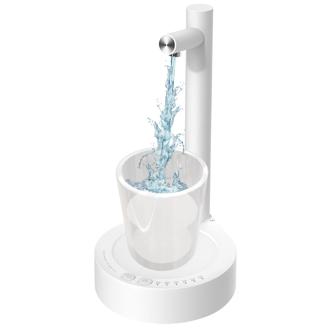 AWH ZEY LUXE Smart Table Water Dispenser, Desktop Water Bottle Dispenser, 5 Gallon Water Bottle Pump, Water Dispenser for 5 Gallon Bottle, Type-C Charging for Home Office Camping Travel (White)
