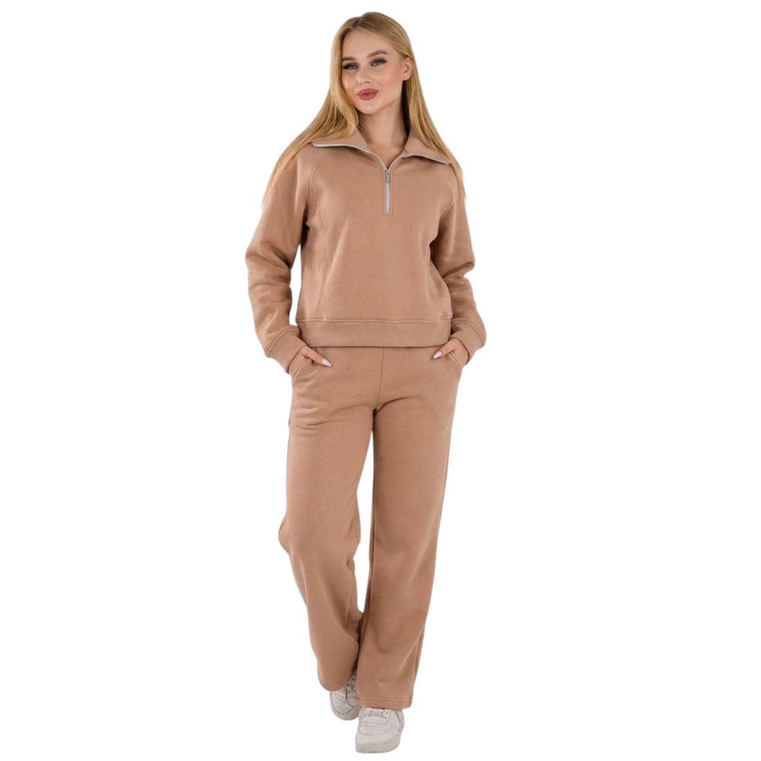 ZECOTEX Women’s Melton Tracksuit Set – Winter Pajama & Casual Outdoor Suit | بيجامة حريمي ميلتون شتوي + ترك سوت خروج