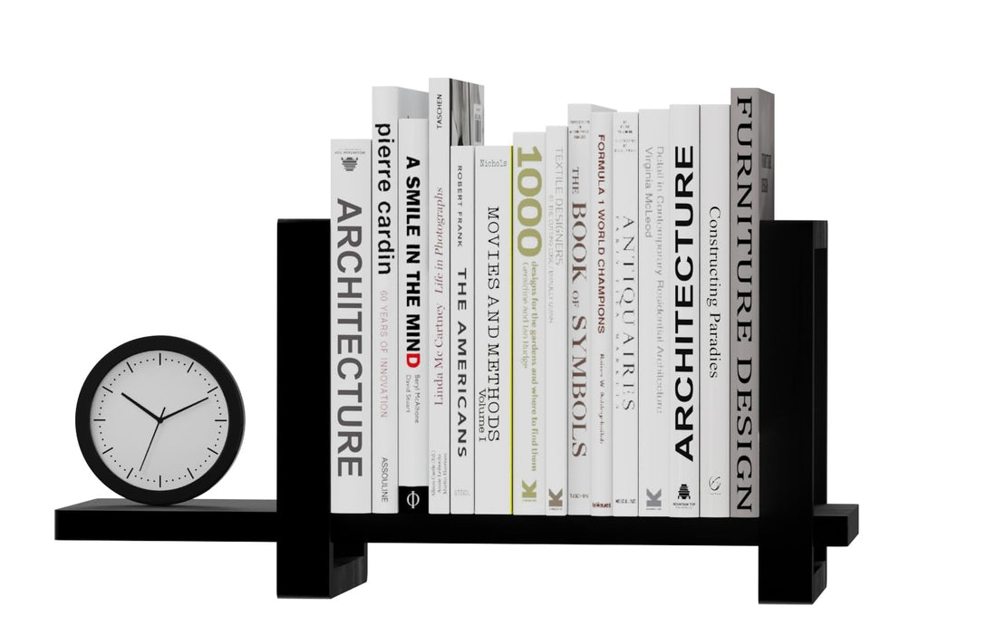 Adjustable Desktop Bookshelf, Retro Tabletop Bookshelf, Desk Shelf for Top of Desk in Living Room, Home, Office, Perfect for Magazine, Books, Cookbooks, No Tools Required to Assemble (Black)