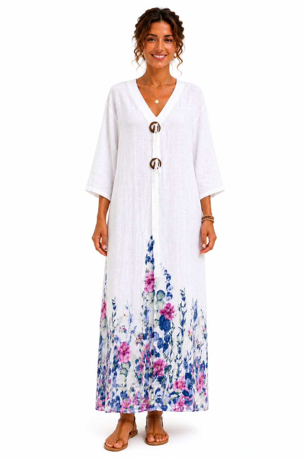 Floral Linen Dress