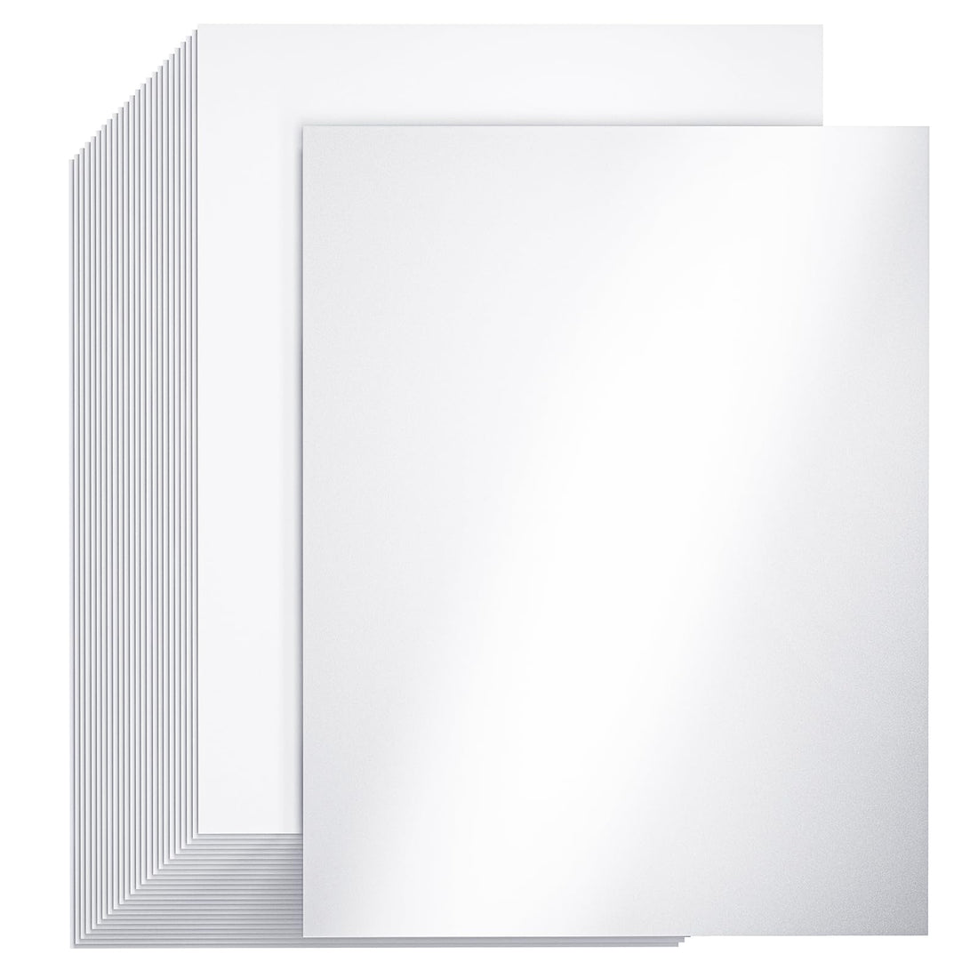 CreGear 25 Sheets White Shimmer Cardstock Printer Paper 8.5 x 11, 78lb/210gsm Glossy Card Stock, Premium Pearl Cardstock, Double Side Pearlescent Paper for DIY Craft, Christmas Card Making, Invitation