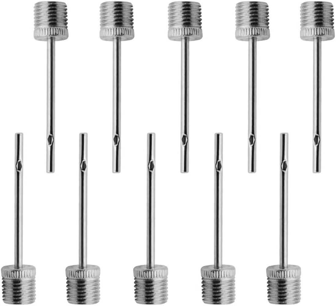 Ball Pump Inflation Needle - Stainless Steel Air Pump Needles with - Ideal for Blowing Up Football, Basketball, Volleyball, and All Other Sports Balls (10 Pack)