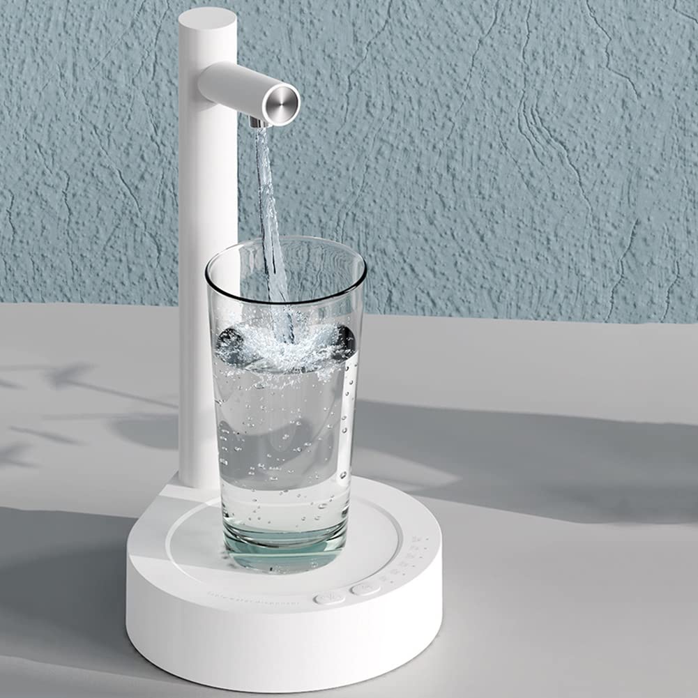Water Dispenser,Desktop Water Bottle Pump,6 Levels of Quantitative USB Automatic Multifunctional Smart Pumping Machine Low Noise for Office,Kitchen,Camping