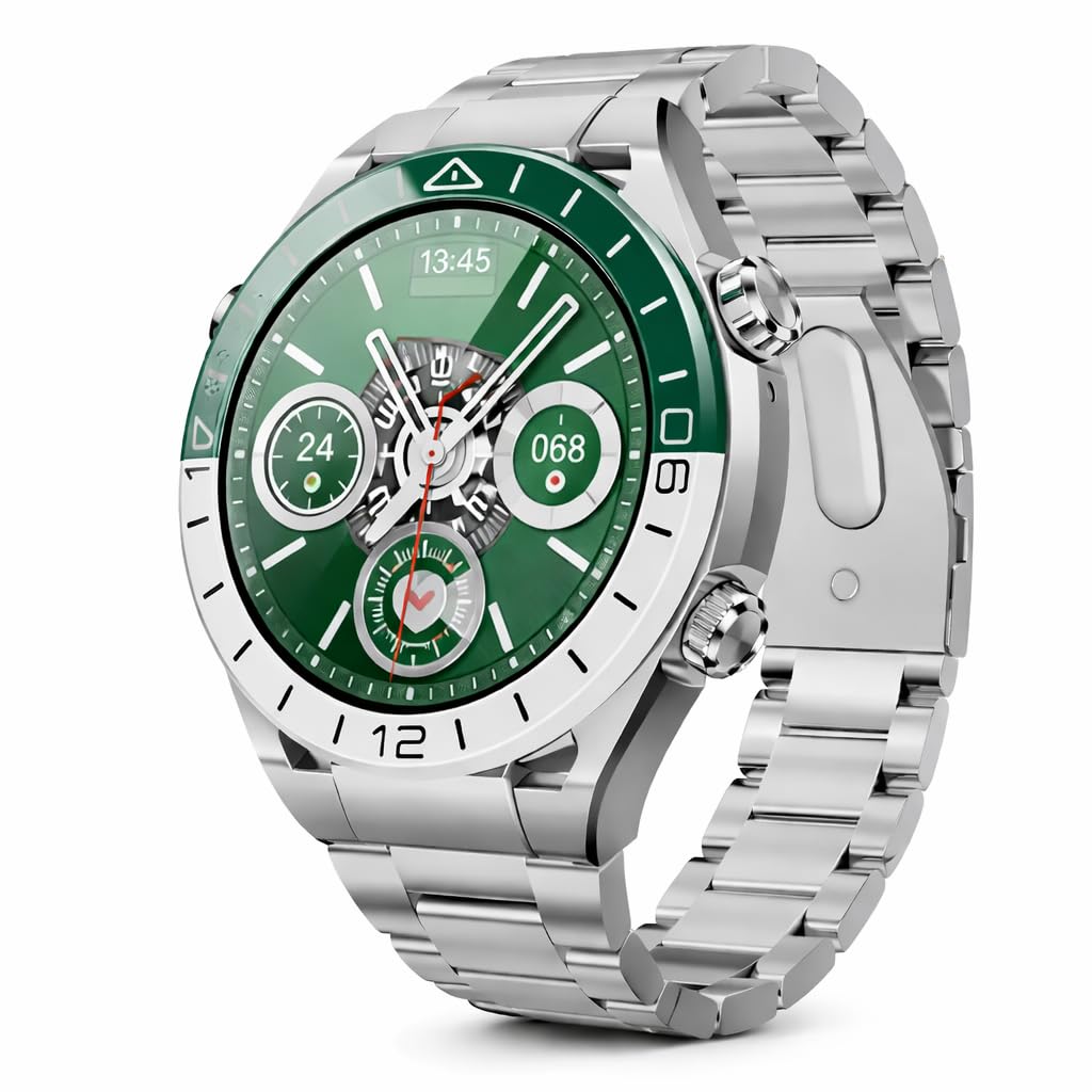Haino Teko Smart Watch Haino Teko 67 1.43" AMOLED Display – Titanium Case – Bluetooth + GPS Call – NFC – IP68 Waterproof – 3 Straps – Android & iOS Support